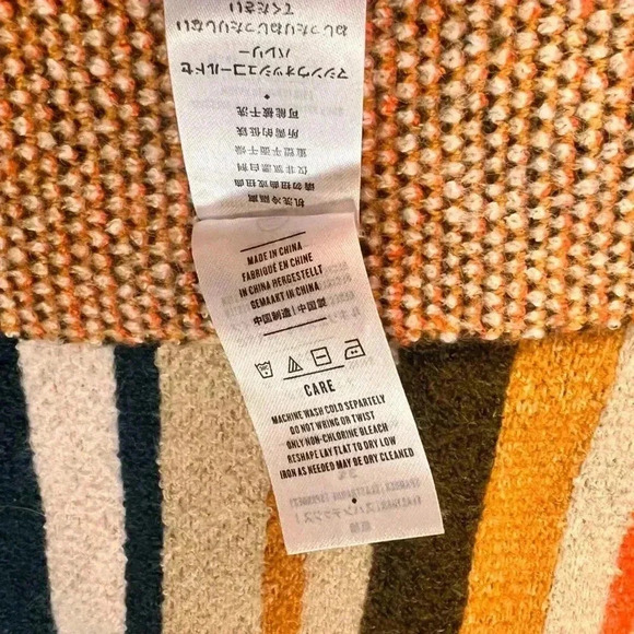 NWT- United by Blue Multi Stripe Recycled Scarf- Color Teal (Sold Out) - Picture 8 of 12